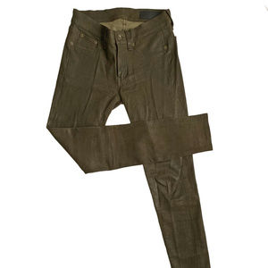 rag & bone Army/Olive Green Leather Pants Size 25